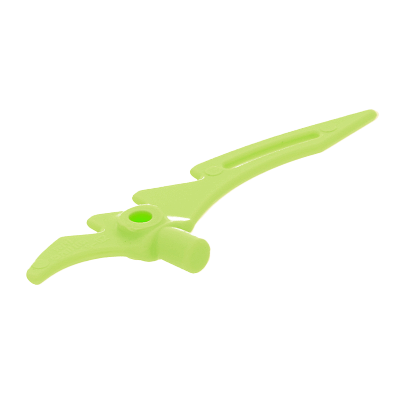 Оружие 10шт Lego Топор Crescent Blade Serrated with Bar 98141 6109558 Yellowish Green Б/У - Retromagaz