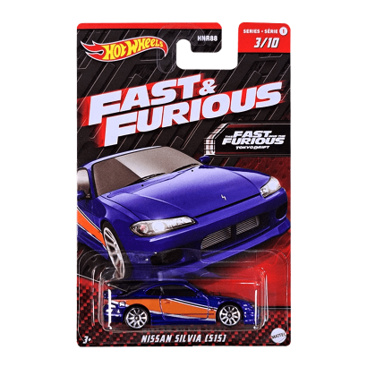 Тематическая Машинка Hot Wheels Nissan Silvia (S15) Fast & Furious 1:64 HNR93 Blue - Retromagaz