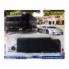 Машинка Premium 2шт Hot Wheels Lamborghini Reventón Roadster / Flipsider Hauler Team Transport 1:64 JBM31 Grey - Retromagaz