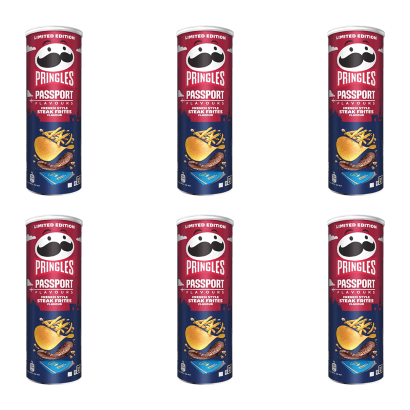 Набір Чипси 6шт Pringles 1шт Passport Flavours French Style Steak Frites 165g - Retromagaz