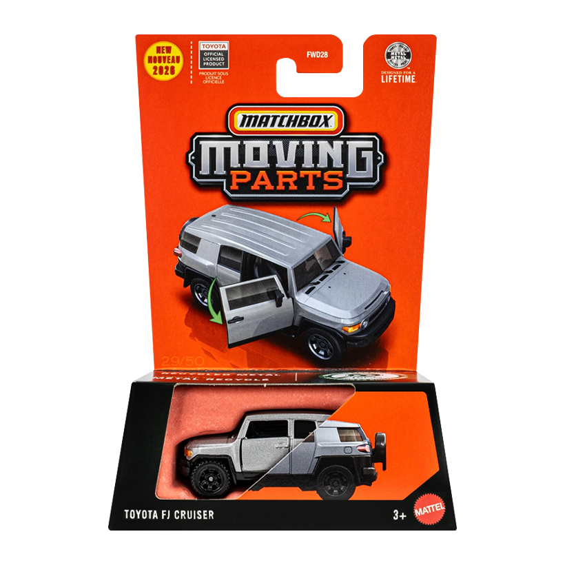 Тематична Машинка Matchbox Toyota FJ Cruiser Moving Parts 1:64 JTP80 Grey - Retromagaz