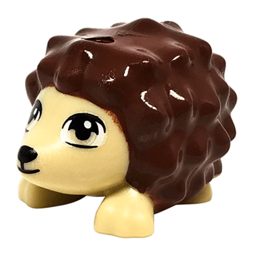 Фігурка Lego Animals Земля Hedgehog Friends Black Eyes Eyelashes and Nose and Dark Brown Spines 98389pb02 1 6022468 6102907 Tan Б/У Нормальний - Retromagaz