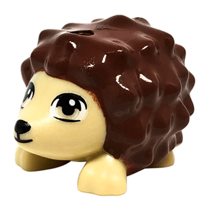 Фигурка Lego Animals Земля Hedgehog Friends Black Eyes Eyelashes and Nose and Dark Brown Spines 98389pb02 1 6022468 6102907 Tan Б/У Нормальный - Retromagaz