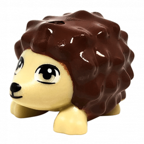 Фигурка Lego Animals Земля Hedgehog Friends Black Eyes Eyelashes and Nose and Dark Brown Spines 98389pb02 1 6022468 6102907 Tan Б/У Нормальный