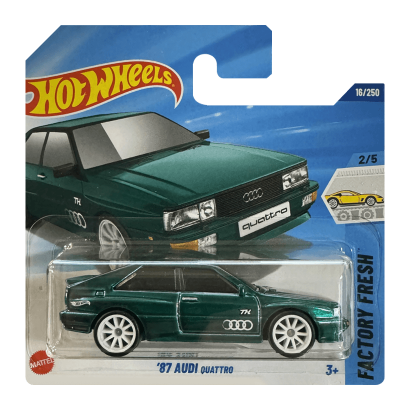 Машинка Базовая Hot Wheels '87 Audi quattro Super Treasure Hunt STH Factory Fresh 1:64 JBC35 Green - Retromagaz