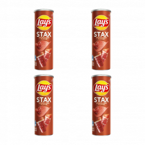 Набір Чипси 4шт Lay's Stax Азійські зі Смаком Іспанського Хамону 90g - Retromagaz