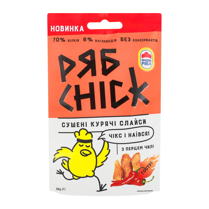 Слайсы РябChick Куриные с Перцем Чили Сушеные 30g - Retromagaz