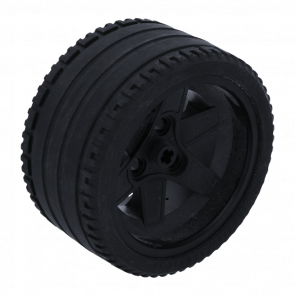 Колесо Lego 56mm D. x 34mm + Tire ZR 68.8 x 36 15038c04 44771 4614801 6062225 6253256 6284703 Black Б/У