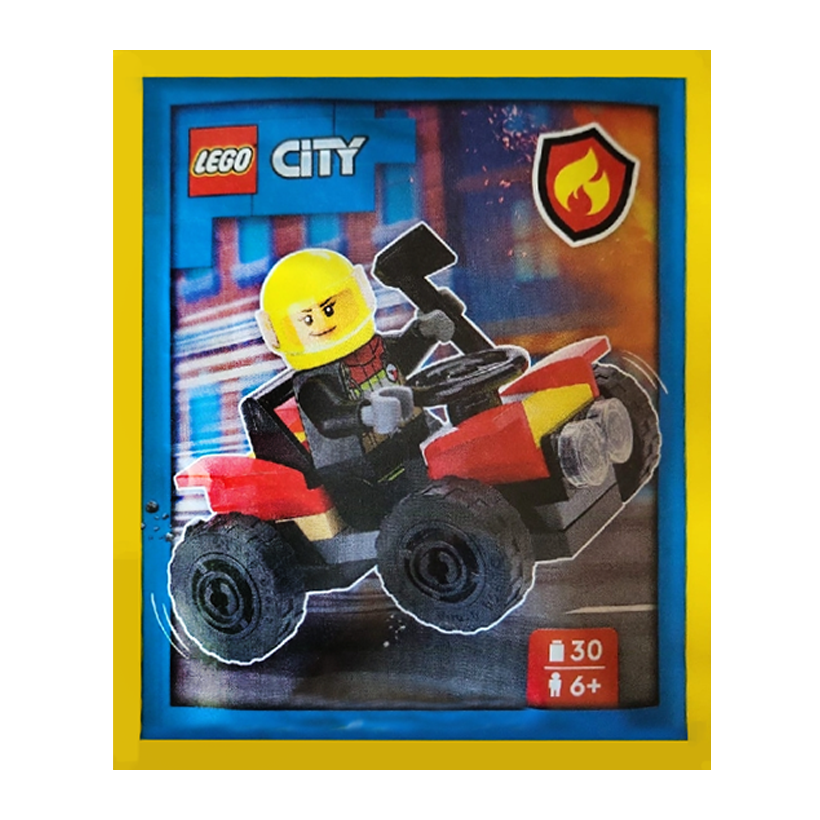 Конструктор Lego Фигурка Firefighter with Quad Paper Bag City 952409 cty1794 Новый - Retromagaz