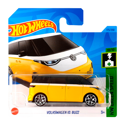 Машинка Базова Hot Wheels Volkswagen ID. Buzz Green Speed 1:64 HKG51 Yellow - Retromagaz