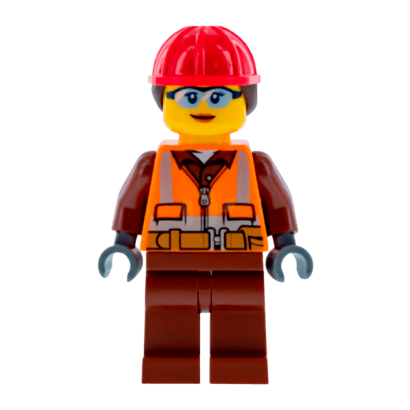 Фигурка Lego 973pb1905 Worker Female Helmet with Ponytail City Construction cty0934 Б/У - Retromagaz