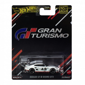 Машинка Premium Hot Wheels Nissan GT-R NISMO GT3 Gran Turismo Pop Culture 1:64 HVJ34 White - Retromagaz