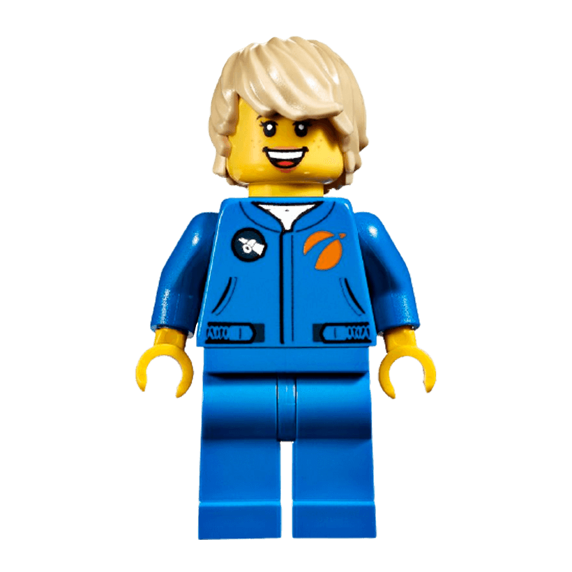 Фигурка Lego Space Port 973pb3558 Astronaut Female Blue Jumpsuit City cty1067 Б/У - Retromagaz