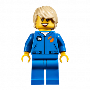 Фигурка Lego 973pb3558 Astronaut Female Blue Jumpsuit City Space Port cty1067 Б/У