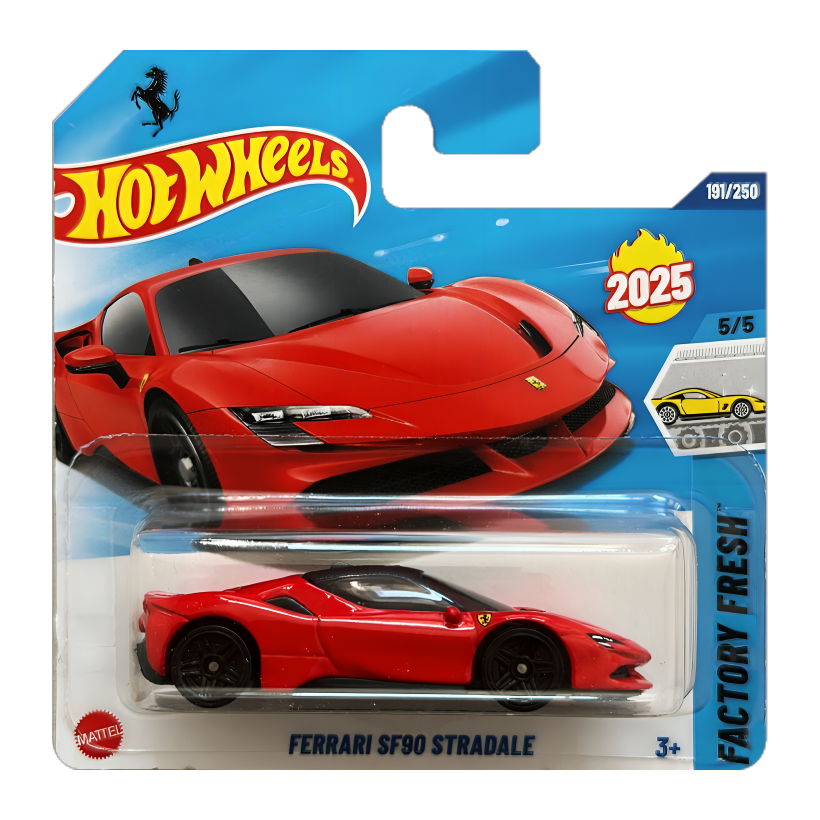 Машинка Базова Hot Wheels Ferrari SF90 Stradale Factory Fresh 1:64 HYW34 Red - Retromagaz