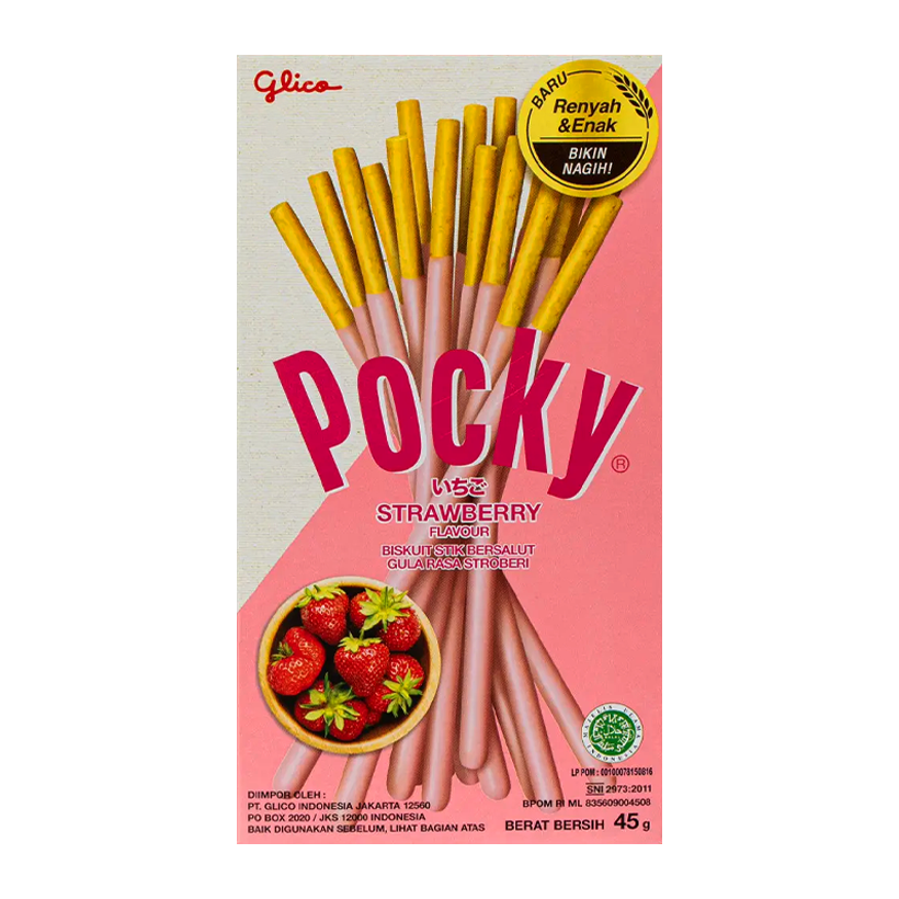 Палочки Glico Pocky Strawberry 45g - Retromagaz