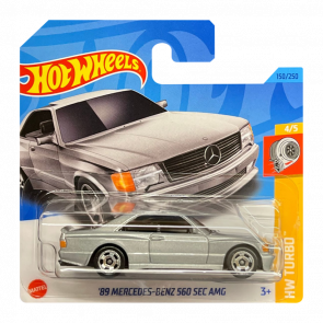 Машинка Базова Hot Wheels '89 Mercedes-Benz 560 SEC AMG Turbo 1:64 HKK85 Metallic Silver