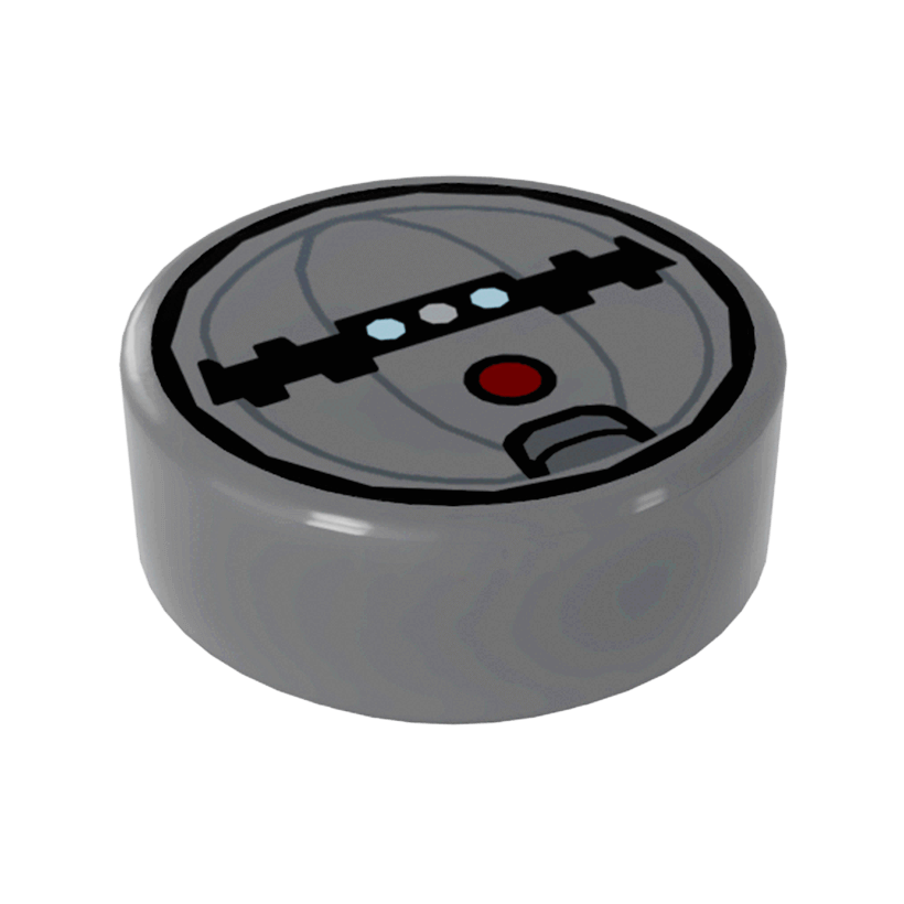 Плитка 2шт Lego Круглая Декоративная Thermal Detonator Pattern 1 x 1 98138pb008 6006541 6287874 Flat Silver Б/У - Retromagaz