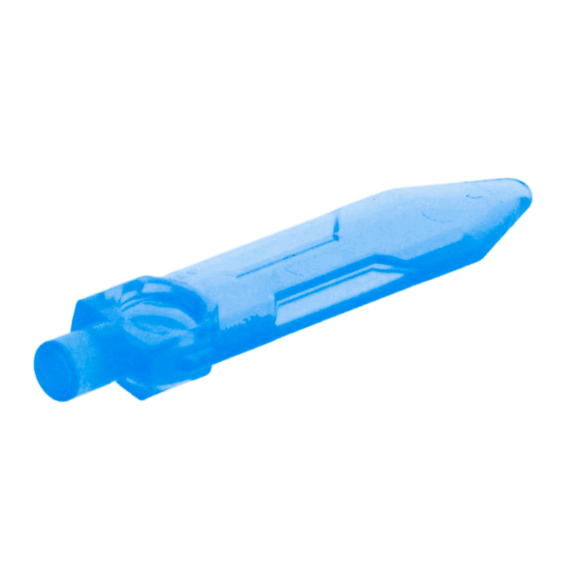 Зброя 4шт Lego Меч Blade with Bar 23860 6133840 Trans-Dark Blue Б/У - Retromagaz