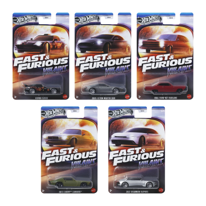 Набор Тематических Машинок Hot Wheels 5 шт Fast & Furious HNR88 2025-1 - Retromagaz