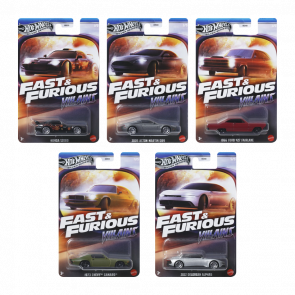 Набор Тематических Машинок Hot Wheels 5 шт Fast & Furious HNR88 2025-1