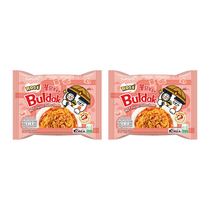 Набір Локшина 2шт Samyang Buldak Rose Вершкова Гостра 145g - Retromagaz