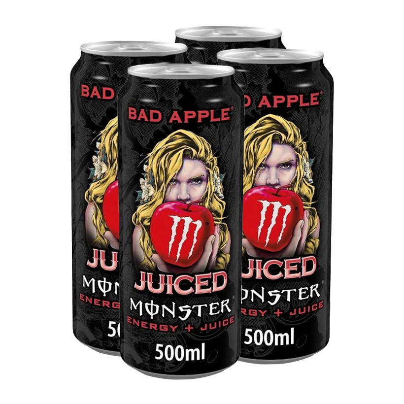 Набір Напій Енергетичний 4шт Monster Energy Bad Apple 500ml - Retromagaz