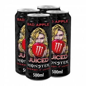 Набор Напиток Энергетический 4шт Monster Energy Bad Apple 500ml Набор Напиток Энергетический 4шт Monster Energy Bad Apple 500ml - Retromagaz