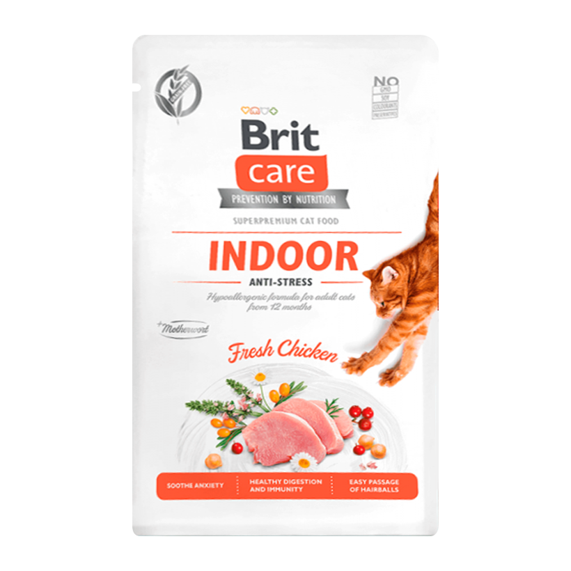 Сухой Корм для Кошек Brit Care GF Indoor Anti-Stress Курица 400g - Retromagaz