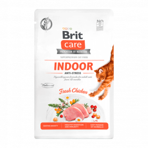 Сухий Корм для Котів Brit Care GF Indoor Anti-Stress Курка 400g - Retromagaz