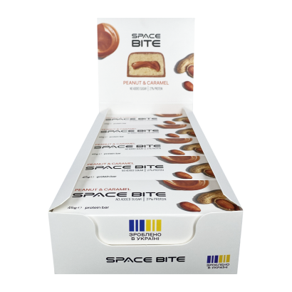 Набор Протеїновий Батончик 10шт Space Bite Арахис-Карамель 45g - Retromagaz