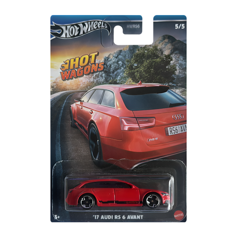 Тематична Машинка Hot Wheels '17 Audi RS 6 Avant Hot Wagons 1:64 HWR56/HRR85 Red - Retromagaz