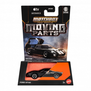 Тематическая Машинка Matchbox Ford GT40 Moving Parts 1:64 JKH53 Black - Retromagaz