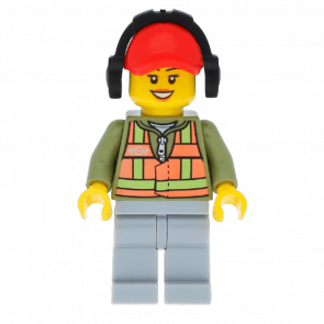 Фигурка Lego Train Light Orange Safety Vest City trn236 Б/У