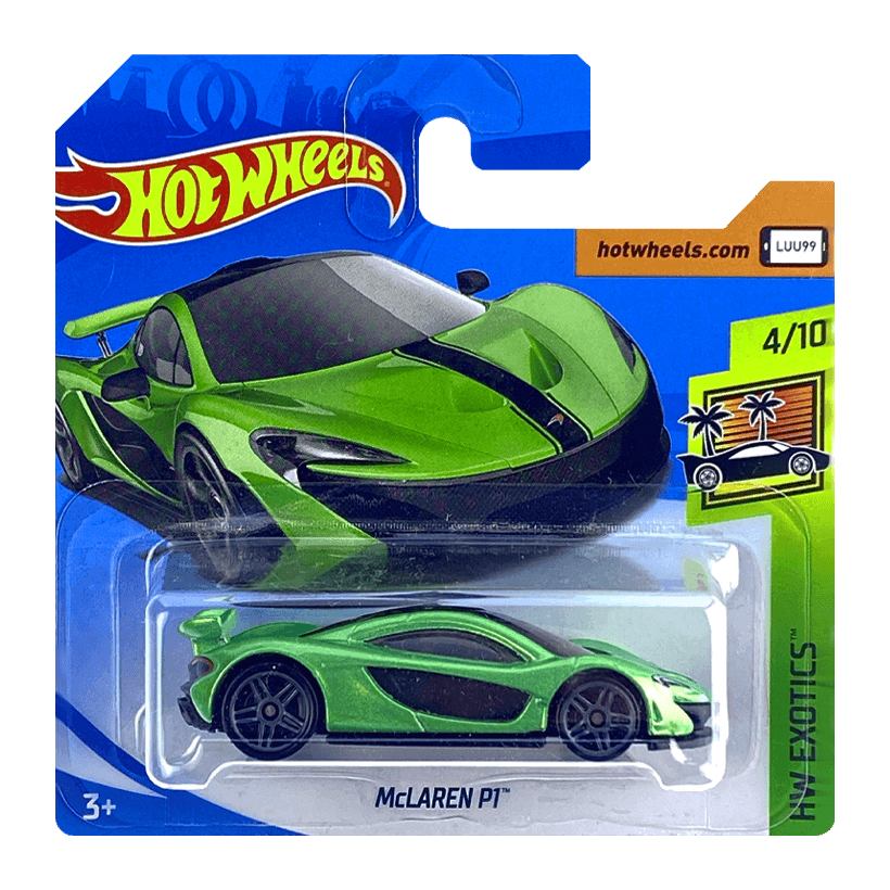 Машинка Базовая Hot Wheels McLaren P1 Exotics 1:64 FJY08 Green - Retromagaz