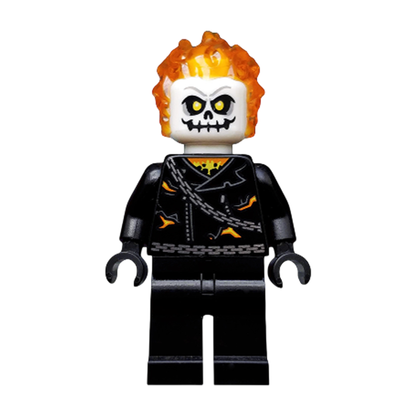 Фігурка Lego Marvel Ghost Rider Johnathon 'Johnny' Blaze White Head Chain Belt Super Heroes sh0267 Б/У - Retromagaz