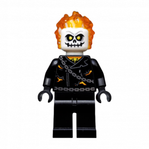 Фигурка Lego Marvel Ghost Rider Johnathon 'Johnny' Blaze White Head Chain Belt Super Heroes sh0267 Б/У - Retromagaz