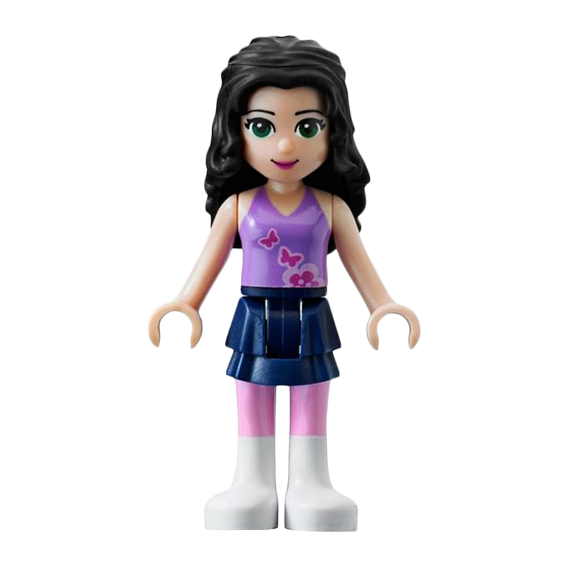 Фигурка Lego Girl Emma Dark Blue Layered Skirt Friends frnd007 1 Б/У - Retromagaz