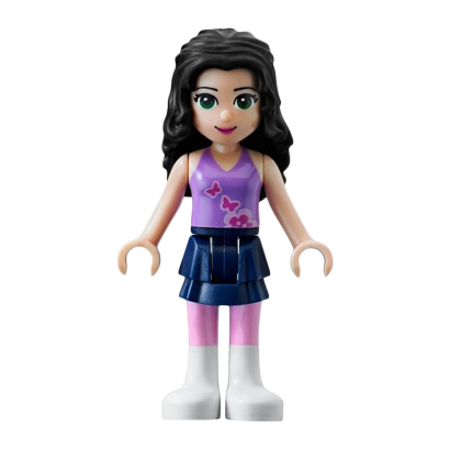 Фігурка Lego Girl Emma Dark Blue Layered Skirt Friends frnd007 1 Б/У - Retromagaz
