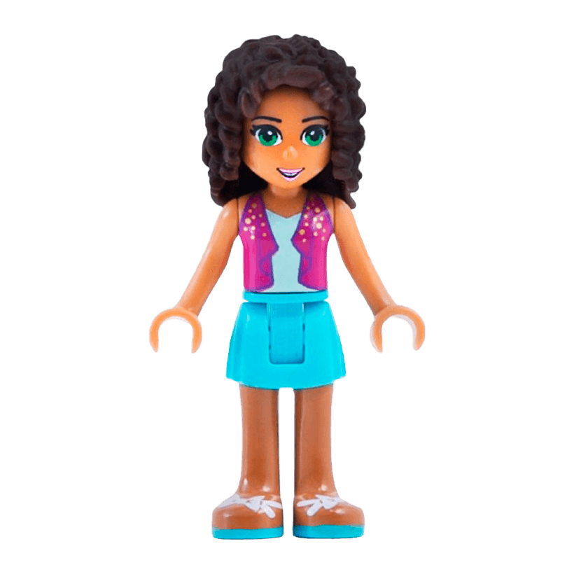 Фигурка Lego Girl Andrea Medium Azure Skirt Friends frnd198 Б/У - Retromagaz