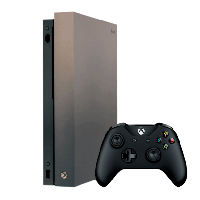 Консоль Microsoft Xbox One X Gold Rush Special Edition 1TB Gold Black Black Геймпад Б/У Нормальний - Retromagaz