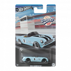 Тематическая Машинка Hot Wheels 1955 Corvette Vintage Racing Club 1:64 HRT81/HRV01 Blue