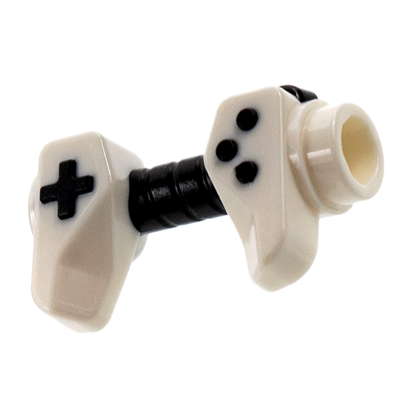 Другое 4шт Lego Game Controller Holes on Sides for Bar with Black Buttons 65080pb02 6285528 White Б/У - Retromagaz