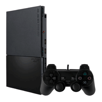 Консоль Sony PlayStation 2 Slim SCPH-9xxx Chip Black Б/У - Retromagaz