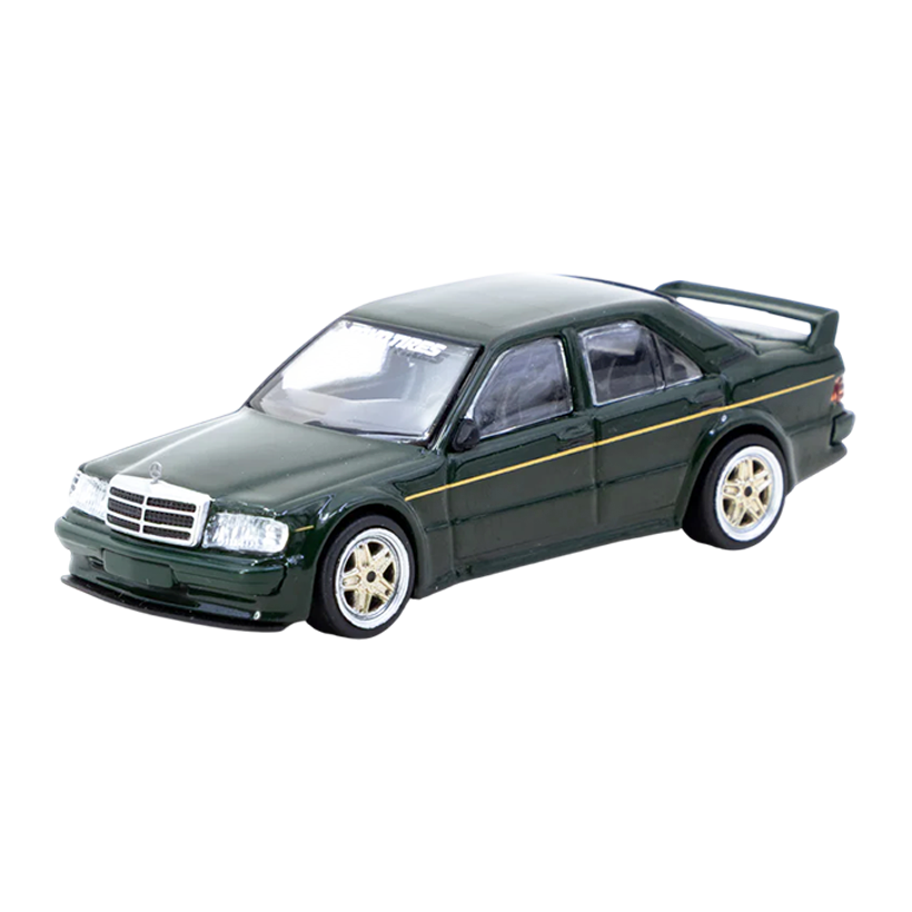 Машинка Premium Tarmac Works Mercedes-Benz 190 E 2.5-16 EVO 1 TOYO TIRES GLOBAL64 1:64 T64G-057-TOYO Green - Retromagaz
