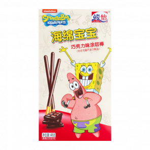 Палочки Junyi Поки Spongebob Губка Боб Шоколадные 48g - Retromagaz