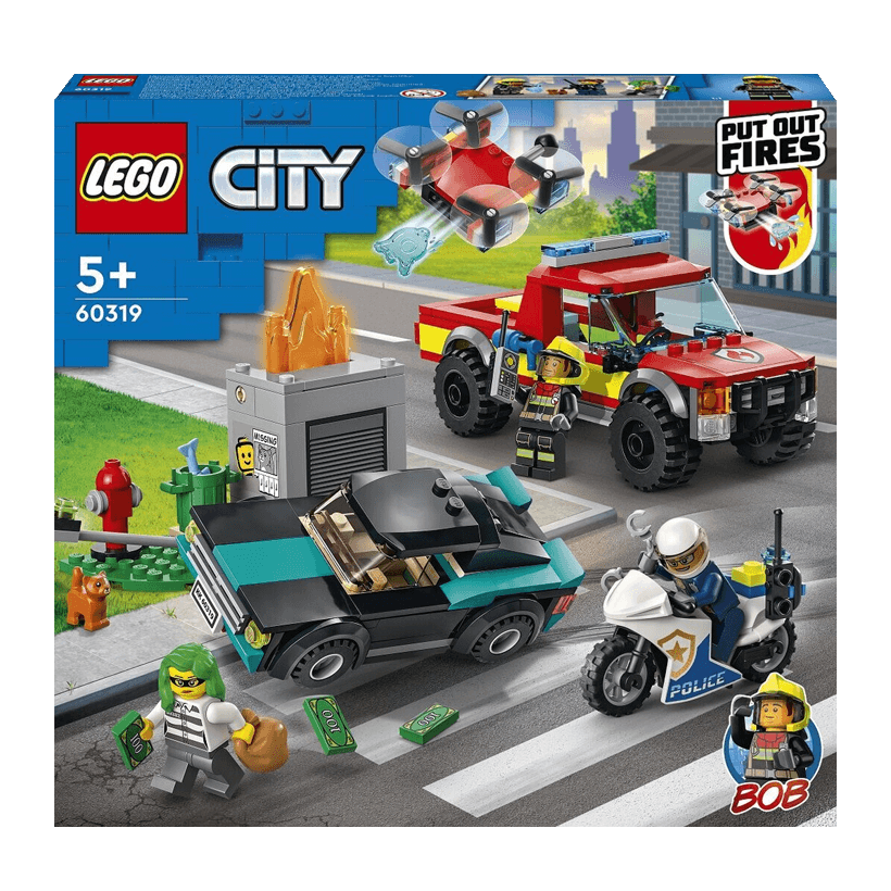Конструктор Lego Пожежна Бригада та Поліцейська Погоня City 60319 Новий - Retromagaz