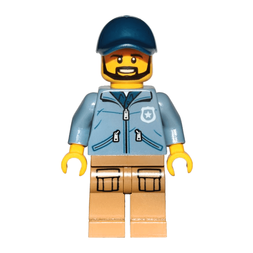 Фигурка Lego Police 973pb2915 Mountain Officer Male Beard City cty0887 1 Б/У - Retromagaz
