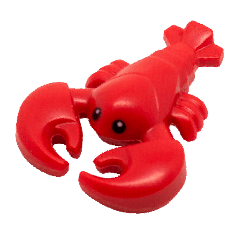 Фигурка Lego Вода Lobster with Black Eyes Pattern Animals 27152pb01 6170934 Red Б/У - Retromagaz