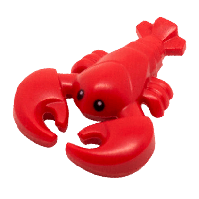 Фигурка Lego Вода Lobster with Black Eyes Pattern Animals 27152pb01 1 6170934 Red Б/У - Retromagaz